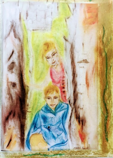 "Une belle découverte" başlıklı Tablo Maryse Faroux Petiteau tarafından, Orijinal sanat, Pastel