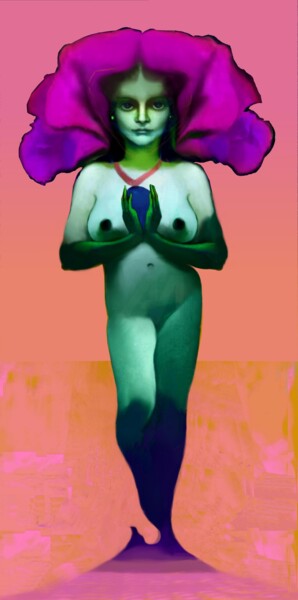 "Mohnblume" başlıklı Tablo Jean Lawa tarafından, Orijinal sanat, Akrilik