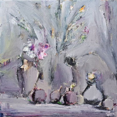 Peinture intitulée "Veiled Harmony" par Vlas Ayvazyan, Œuvre d'art originale, Huile Monté sur Châssis en bois