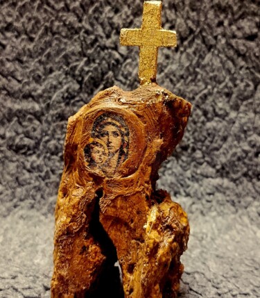 Skulptur mit dem Titel "Спасение рождается…" von Vladimir Moroz, Original-Kunstwerk, Stein