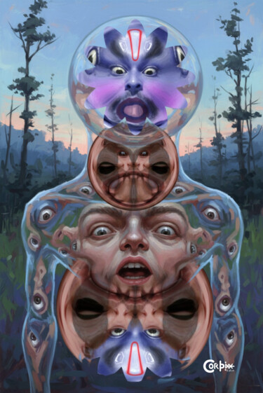 Digitale Kunst mit dem Titel "Aia991" von Chincoã, Original-Kunstwerk, Digitale Collage