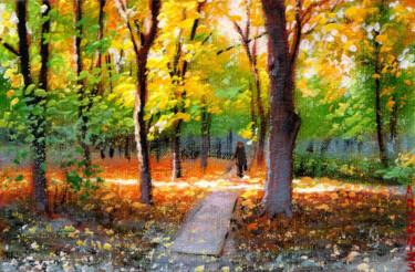 Painting titled "SUCCESSFUL DAY" by Victor Arseni, Original Artwork, Acrylic Mounted on Cardboard