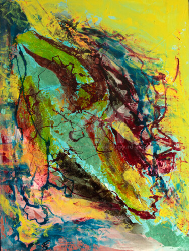 Peinture intitulée "Diabolo" par Françoise Dugourd-Caput, Œuvre d'art originale, Acrylique Monté sur Aluminium