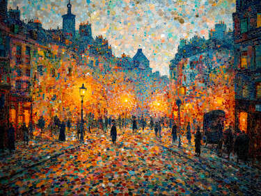 Digital Arts titled "Embellie nocturne" by Thomas Thomopoulos, Original Artwork, AI generated image