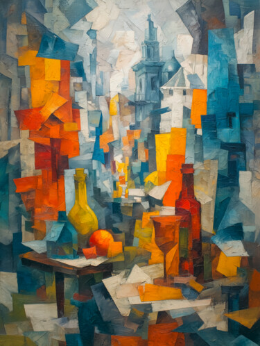 Arts numériques intitulée "La bouteille" par Thomas Thomopoulos, Œuvre d'art originale, Image générée par l'IA