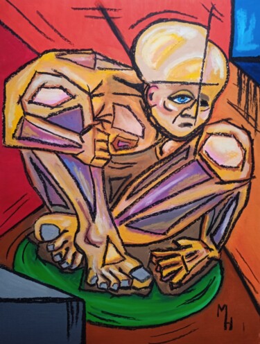 "Anxiety after a nig…" başlıklı Tablo Maximilian Honderflenik tarafından, Orijinal sanat, Pastel