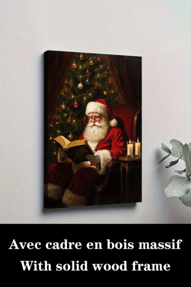 "Santa Claus Christm…" başlıklı Baskıresim 江华 梁 tarafından, Orijinal sanat, Mürekkep püskürtmeli Ahşap Sedye çerçevesi üzeri…