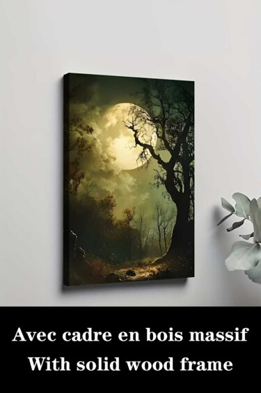 Gravures & estampes intitulée "Melancholic Forest…" par Jiang Hua Liang, Œuvre d'art originale, Jet d’encre Monté sur Châssi…