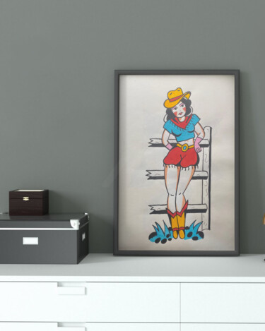 Peinture intitulée "La Vaquera: Fuerza…" par Laura Ruiz, Œuvre d'art originale, Acrylique