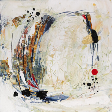 Pintura titulada "La pêche blanche" por Chantal Proulx, Obra de arte original, Acrílico Montado en Bastidor de camilla de ma…