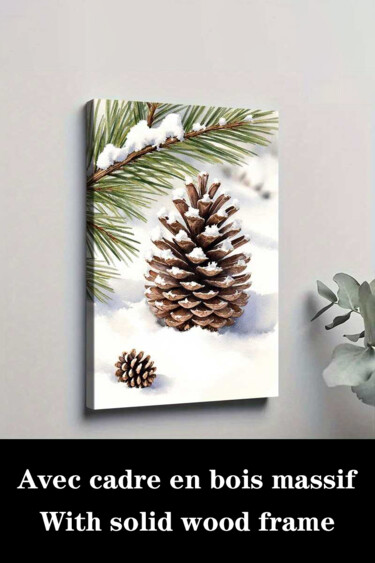 "Winter Pinecones Sn…" başlıklı Baskıresim 江华 梁 tarafından, Orijinal sanat, Mürekkep püskürtmeli Ahşap Sedye çerçevesi üzeri…