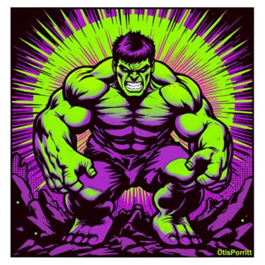 "MEAN GREEN FIGHTIN'…" başlıklı Dijital Sanat Otis Porritt tarafından, Orijinal sanat, 2D Dijital Çalışma