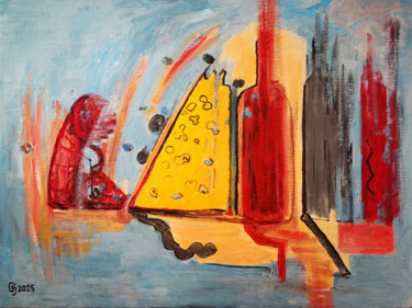 Ζωγραφική με τίτλο "Vanishing Still Life" από Julia Abstract, Αυθεντικά έργα τέχνης, Ακρυλικό