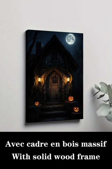 Εκτυπώσεις & Χαρακτικά με τίτλο "Haunted Halloween N…" από 江华 梁, Αυθεντικά έργα τέχνης, Ψεκασμός μελάνης Τοποθετήθηκε στο Ξύ…