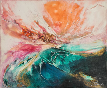 Malerei mit dem Titel ""Awakening in Color"" von Elena Jerger, Original-Kunstwerk, Acryl Auf Keilrahmen aus Holz montiert