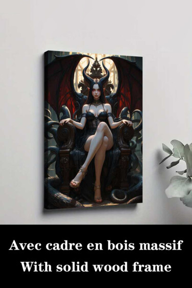 "Gothic Fantasy Thro…" başlıklı Baskıresim 江华 梁 tarafından, Orijinal sanat, Mürekkep püskürtmeli Ahşap Sedye çerçevesi üzeri…