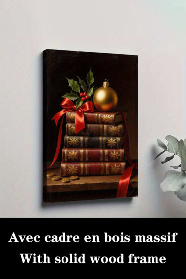 Gravures & estampes intitulée "Winter Cabin Sanctu…" par Jiang Hua Liang, Œuvre d'art originale, Jet d’encre Monté sur Châss…