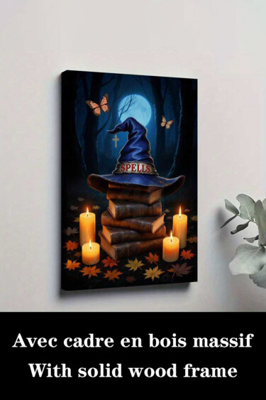 Εκτυπώσεις & Χαρακτικά με τίτλο "Magical Halloween D…" από 江华 梁, Αυθεντικά έργα τέχνης, Ψεκασμός μελάνης Τοποθετήθηκε στο Ξύ…