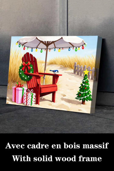 "Beachside Christmas…" başlıklı Baskıresim 江华 梁 tarafından, Orijinal sanat, Mürekkep püskürtmeli Ahşap Sedye çerçevesi üzeri…