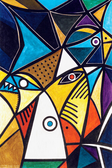 Цифровое искусство под названием "Oiseaux abstraits" - Pacôme Coquet, Подлинное произведение искусства, Изображение, сгенери…