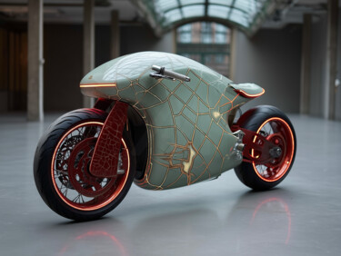 Цифровое искусство под названием "Kintsugi Racer" - Thomas Thomopoulos, Подлинное произведение искусства, Изображение, сгене…