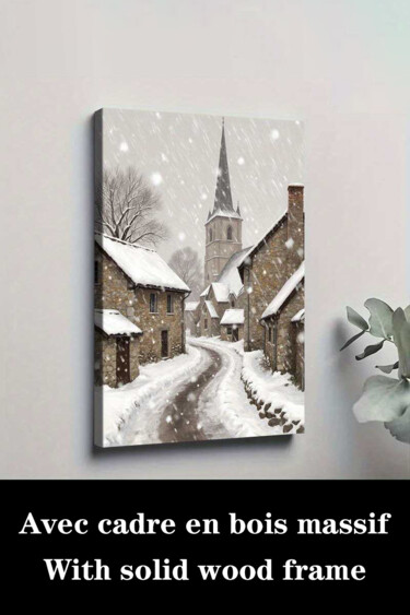 Obrazy i ryciny zatytułowany „Winter Wonderland V…” autorstwa 江华 梁, Oryginalna praca, Atramentowy Zamontowany na Drewniana r…