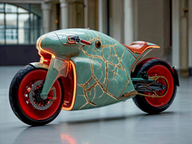 Цифровое искусство под названием "Kintsugi racer -  C…" - Thomas Thomopoulos, Подлинное произведение искусства, Изображение,…