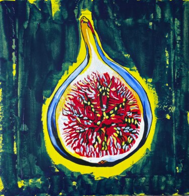 Painting titled "Fig. Inside View" by Tanya Anisimova, Original Artwork, Acrylic Mounted on Other rigid panel