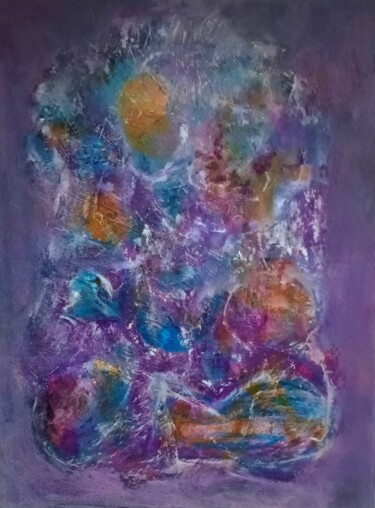 Painting titled "Cold song" by Alyssa Pasquier, Original Artwork, Acrylic Mounted on Wood Stretcher frame