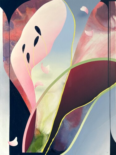 Malerei mit dem Titel "Kviten (March)" von Khrystyna Chernova (K.Chernova), Original-Kunstwerk, Acryl Auf Keilrahmen aus Hol…