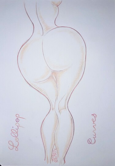 "Lollipop curves" başlıklı Resim Shank Arte tarafından, Orijinal sanat, Kalem