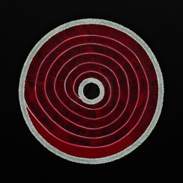 Pintura intitulada "Infusion' A1 Red an…" por Artem Smirnov, Obras de arte originais, Marcador Montado em Painel de madeira