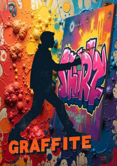 Digitale Kunst mit dem Titel "graffite" von Frédéric Agostini, Original-Kunstwerk, Digitale Collage
