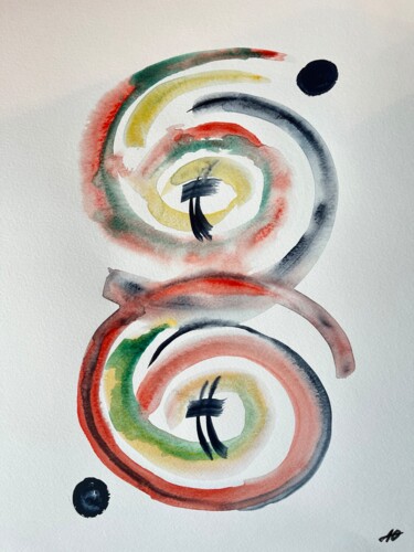 "Спирали времени" başlıklı Tablo Юлия Антонюк tarafından, Orijinal sanat, Suluboya
