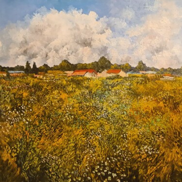 Картина под названием "ONE AUGUST DAY IN V…" - Arkadi Sevumyan, Подлинное произведение искусства, Масло