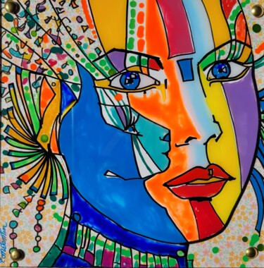 "A deux" başlıklı Tablo Elisabeth Constantin tarafından, Orijinal sanat, Akrilik Ahşap panel üzerine monte edilmiş