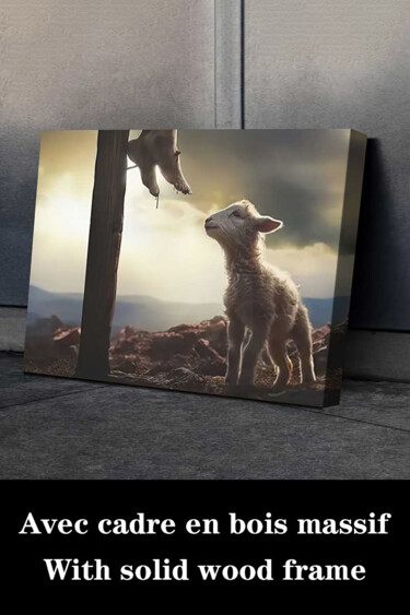 Gravures & estampes intitulée "Easter, Jesus'S She…" par Jiang Hua Liang, Œuvre d'art originale, Jet d’encre Monté sur Châss…