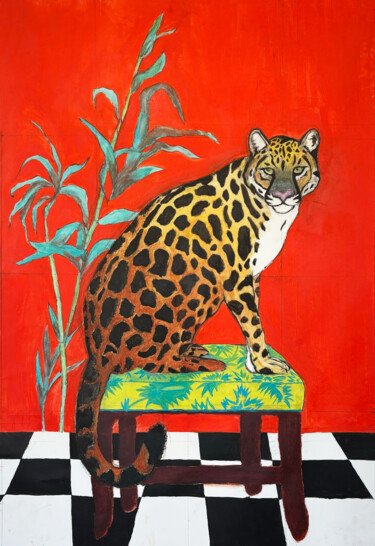 "The Jaguar/ Il Giag…" başlıklı Tablo Idra tarafından, Orijinal sanat, Petrol