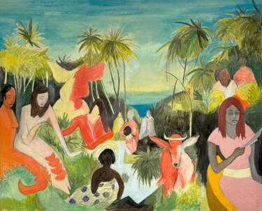 Картина под названием "La nostra alba, il…" - Idra, Подлинное произведение искусства, Масло