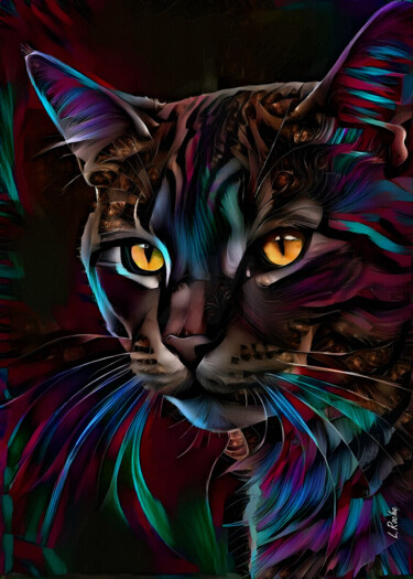 Peinture intitulée "Jango 25" par L.Roche, Œuvre d'art originale, Acrylique Monté sur Autre panneau rigide