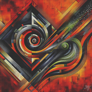 "L’Éveil des Spirales" başlıklı Dijital Sanat Jean-Pol De Loof tarafından, Orijinal sanat, Dijital Resim