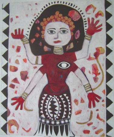 Painting titled "a dangerous woman" by Jo Schofield, Original Artwork