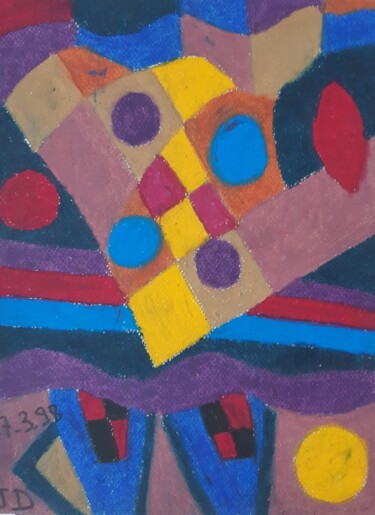 Peinture intitulée ""  Le   Bateau   Iv…" par Jacques Desvaux (JD), Œuvre d'art originale, Pastel