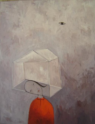 Painting titled "take shelter" by Jo Schofield, Original Artwork