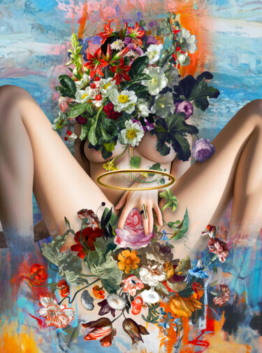 Digitale Kunst mit dem Titel "H0L1N35" von José Luis Guerrero, Original-Kunstwerk, Digitale Collage