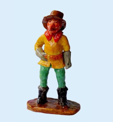 Sculpture titled "Cyrano de Bergerac…" by Faruk Köksal, Original Artwork, Clay