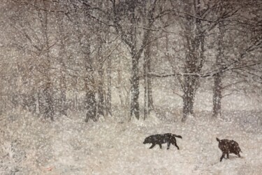 Картина под названием "'A Winter Walk...'" - William Oxer, Подлинное произведение искусства, Масло