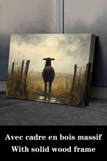 Εκτυπώσεις & Χαρακτικά με τίτλο "Vintage Black Sheep…" από 江华 梁, Αυθεντικά έργα τέχνης, Ψεκασμός μελάνης Τοποθετήθηκε στο Ξύ…