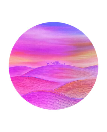 Картина под названием "Пилигримы" - Elizaveta Marenkova (tahunuiarangi), Подлинное произведение искусства, Масло