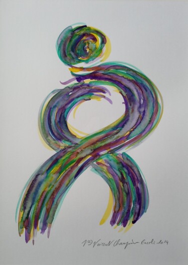 Painting titled "Aqua 4 - 9 Février…" by Vincent Champion-Ercoli, Original Artwork, Watercolor